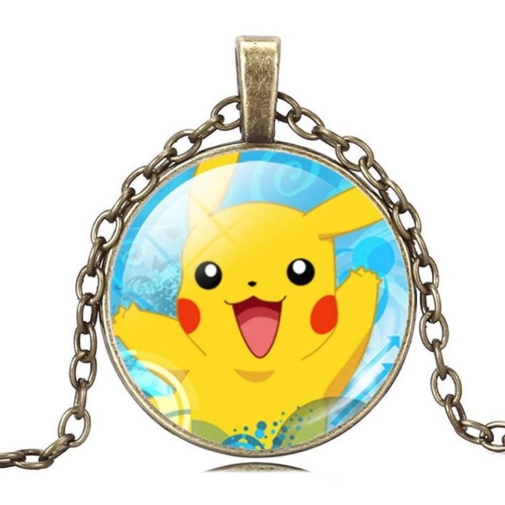 NEW PIKACHU POKEMON LINK CHAIN NECKLACE RAVE PARTY